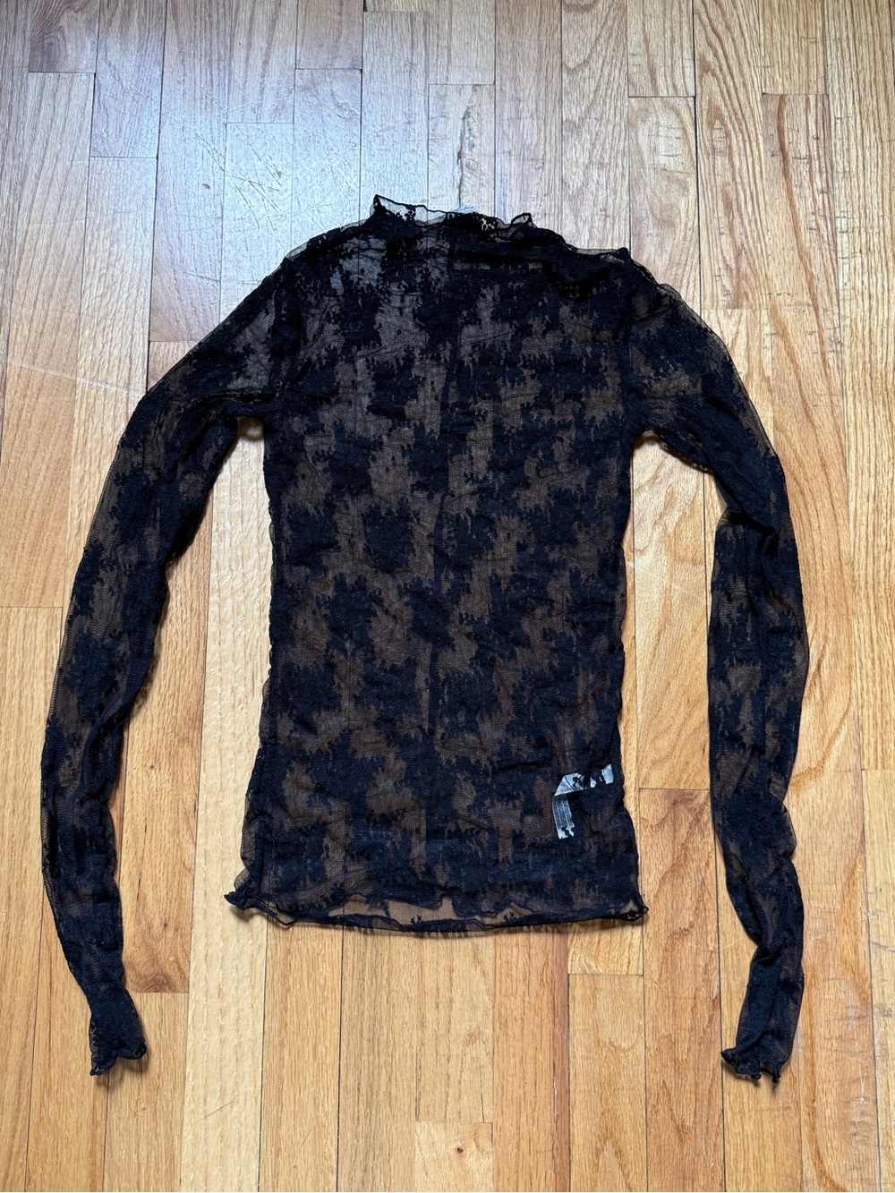 Free People Black Lace Longsleeve